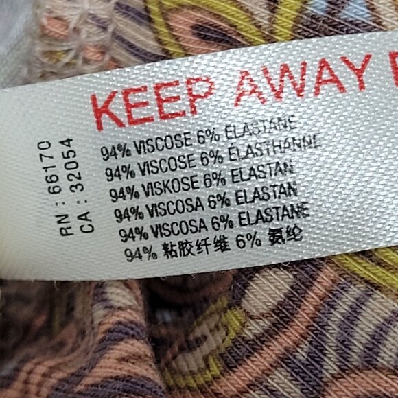 Anthropologie Multicolor Print Boho Stretch Short Sleeve Jumpsuit Jumper Medium - Picture 4 of 12